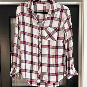 Plaid Button-Up Shirt